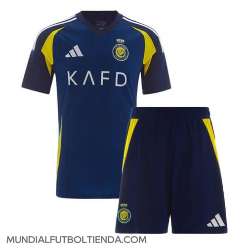 Camiseta Al-Nassr Segunda Equipación Replica 2024-25 para niños mangas cortas (+ Pantalones cortos)